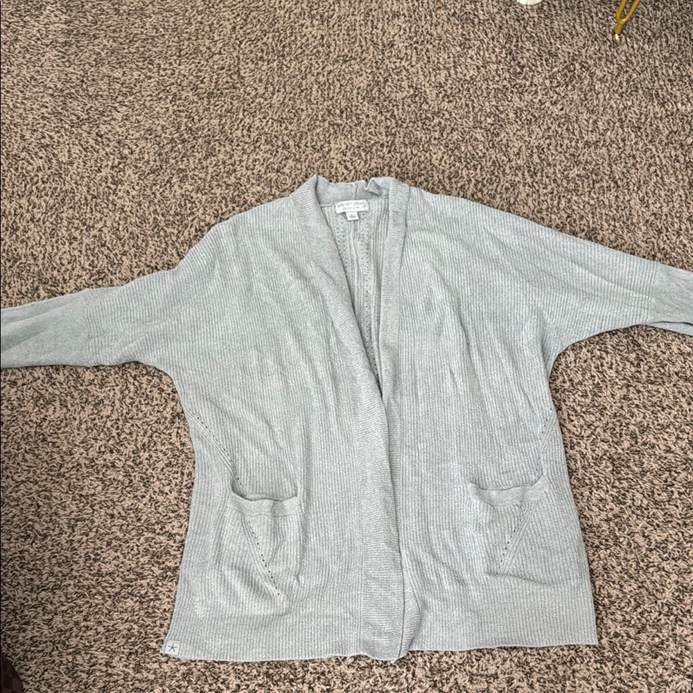 Barefoot Dreams Gray Cardigan Sweater